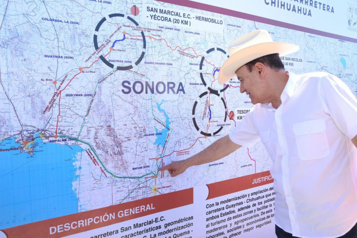 Consolida Gobernador Durazo conectividad turística y económica con modernización de carretera Guaymas-Chihuahua